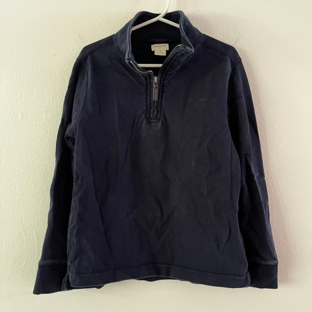 Crewcuts Outlet 100% Cotton 1/4 Zip Sweatshirt in Navy size small